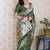 green banarasi soft art silk saree with unstiched blouse