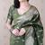 green banarasi soft art silk saree with unstiched blouse