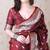 maroon banarasi soft art silk saree with unstiched blouse
