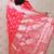 red banarasi soft art silk saree with unstiched blouse