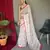 Off white printed cotton saree with blouse piece