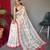 Off white printed cotton saree with blouse piece