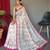 Off white printed cotton saree with blouse piece