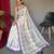 Off white printed cotton saree with blouse piece