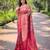 Red woven kanchipuram silk saree with blouse piece