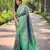 Green woven kanchipuram silk saree with blouse piece