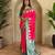 Pink woven kanchipuram silk saree with blouse piece