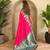 Pink woven kanchipuram silk saree with blouse piece