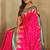 Pink woven kanchipuram silk saree with blouse piece