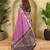 Lavender woven kanchipuram silk saree with blouse piece