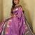 Lavender woven kanchipuram silk saree with blouse piece