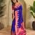 Violet woven kanchipuram silk saree with blouse piece