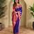Violet woven kanchipuram silk saree with blouse piece