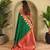 Green woven kanchipuram silk saree with blouse piece