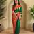Green woven kanchipuram silk saree with blouse piece