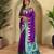 Purple woven kanchipuram silk saree with blouse piece
