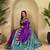 Purple woven kanchipuram silk saree with blouse piece