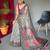 Cream printed cotton saree with blouse piece