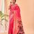 Pink woven silk saree with blouse piece