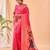 Pink woven silk saree with blouse piece