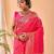 Pink woven silk saree with blouse piece