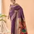 Wine woven silk saree with blouse piece