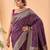 Wine woven silk saree with blouse piece