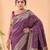 Wine woven silk saree with blouse piece