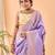 Lavender woven silk saree with blouse piece