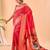 Red woven silk saree with blouse piece