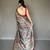 Turquoise printed silk saree with blouse piece