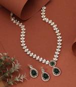 Green color kundan necklace set