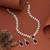 Maroon color kundan necklace set