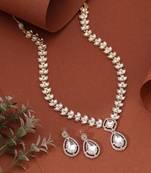 White color kundan necklace set