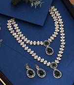 Green color kundan necklace set