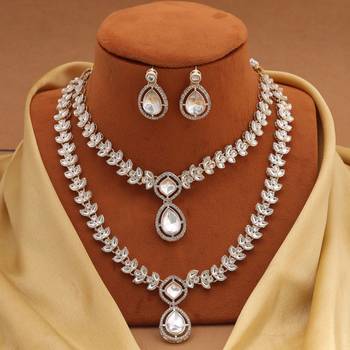 White color kundan necklace set 2