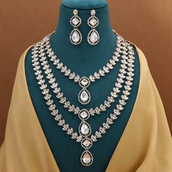 White color kundan necklace set 1