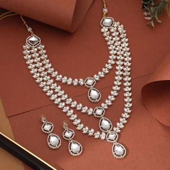 White color kundan necklace set 2