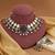 Grey color kundan necklace set