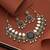 Grey color kundan necklace set