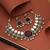 Maroon color kundan necklace set