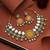 Yellow color kundan necklace set