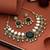 Green color kundan necklace set