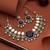 Blue color kundan necklace set