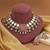 Pink color kundan necklace set