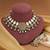 Off white color kundan necklace set