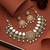 Off white color kundan necklace set