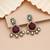 Maroon color kundan earrings