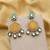 Yellow color kundan earrings