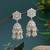 White color kundan earrings